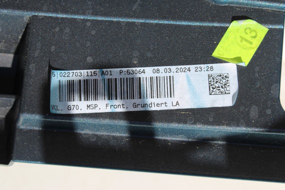 BMW 7 i7 G70 ZDERZAK PRZEDNI PRZÓD C3Z Tansanit-blau Niebieski C4A M PAKIET 5111 9464046 15857711 5111 9883454 9464046 chrom
