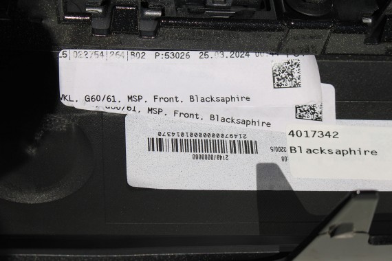 BMW 5 G60 ZDERZAK PRZEDNI PRZÓD 475 Black-sapphire Czarny 8084653 G61 M PAKIET 51118084653 8084655 8084656 8084629 9879291