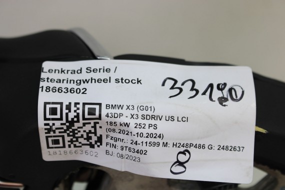 BMW X3 G01 KIEROWNICA 5A1FC81 3230 3375G01 32305A1FC81 X3 G08 X4 G02