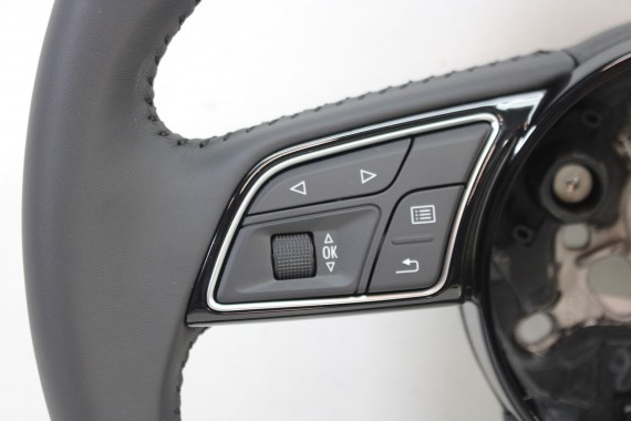 AUDI A3 Q2 KIEROWNICA 8V0419091CG 81A419091B 8V0 419 091 CG 81A 419 091 B INU - czarny FL LIFT skóra