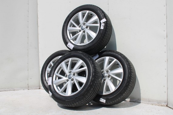 AUDI Q2 FELGI 17 OPONY LETNIE KOŁA 81A601025C felga 7J*17H2 ET45  opona LATO Bridgestone Turanza T001 215/55/17 94V 81A 2016-