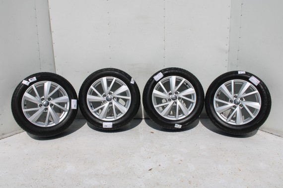 AUDI Q2 FELGI 17 OPONY LETNIE KOŁA 81A601025C felga 7J*17H2 ET45  opona LATO Bridgestone Turanza T001 215/55/17 94V 81A 2016-