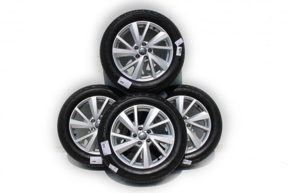 AUDI Q2 FELGI 17 OPONY LETNIE KOŁA 81A601025C felga 7J*17H2 ET45  opona LATO Bridgestone Turanza T001 215/55/17 94V 81A 2016-
