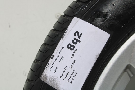 AUDI Q2 FELGI 17 OPONY LETNIE KOŁA 81A601025C felga 7J*17H2 ET45  opona LATO Bridgestone Turanza T001 215/55/17 94V 81A 2016-