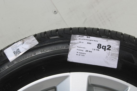 AUDI Q2 FELGI 17 OPONY LETNIE KOŁA 81A601025C felga 7J*17H2 ET45  opona LATO Bridgestone Turanza T001 215/55/17 94V 81A 2016-