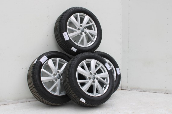 AUDI Q2 FELGI 17 OPONY LETNIE KOŁA 81A601025C felga 7J*17H2 ET45  opona LATO Bridgestone Turanza T001 215/55/17 94V 81A 2016-
