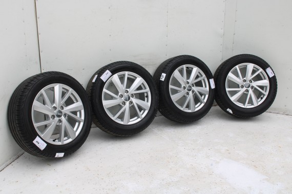AUDI Q2 FELGI 17 OPONY LETNIE KOŁA 81A601025C felga 7J*17H2 ET45  opona LATO Bridgestone Turanza T001 215/55/17 94V 81A 2016-