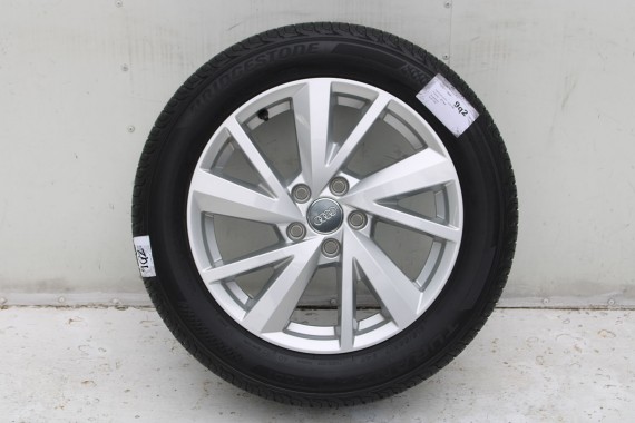 AUDI Q2 FELGI 17 OPONY LETNIE KOŁA 81A601025C felga 7J*17H2 ET45  opona LATO Bridgestone Turanza T001 215/55/17 94V 81A 2016-
