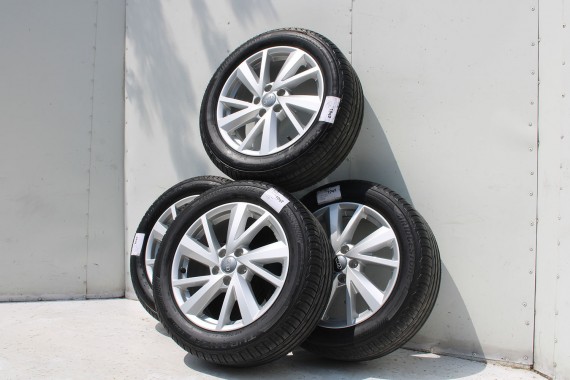 AUDI Q2 FELGI 17 OPONY LETNIE KOŁA 81A601025C felga 7J*17H2 ET45  opona LATO Bridgestone Turanza T001 215/55/17 94V 81A cali