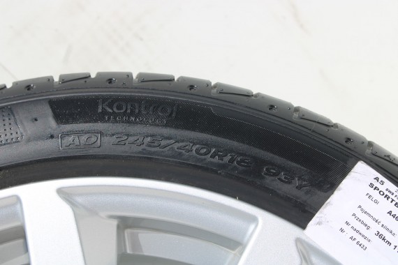 AUDI A4 A5 8W FELGI 8W0601025AL 18 cali + OPONY LETNIE KOŁA felga 8,5J*18H2 ET29 opona LATO Hankook Ventus S1 evo2 245/40/18 93Y