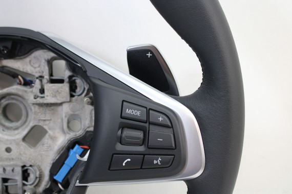 BMW X1 F48 KIEROWNICA 6877519 X2 F39 2 F45 F46 SPORT XDRIVE18D skóra 32306877519  32 30 6877519 + ŁOPATKI biegi