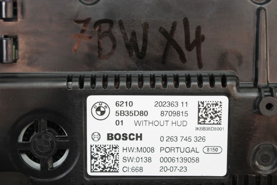 BMW X4M F98 ZEGAR 5B35D80 62105B35D80 Prędkościomierz HUD 62 10 5B35D80 X4 M G02 X3 M F97 7911522