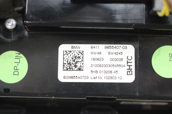 BMW X3 G01 X3M F97 PANEL KLIMY 9855407 KLIMATYZACJI moduł sterownik nawiewu wentytlacja X4M F98 X4 M 64119855407 9855407 9855407