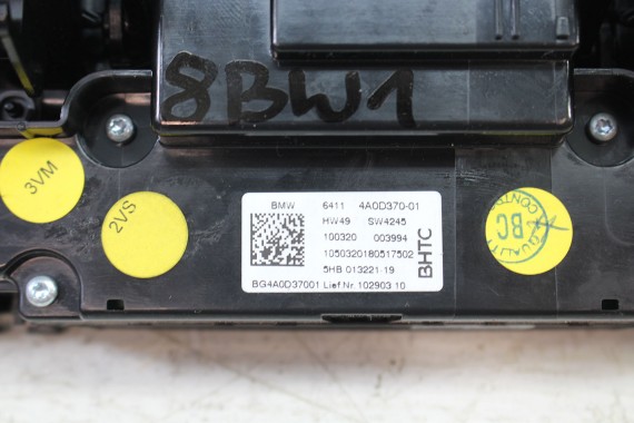 BMW 1 F40 F44 PANEL KLIMY 4A0D370 KLIMATYZACJI moduł sterownik nawiewu wentytlacja 64114A0D370 4A0D370 4A0D370 4A0D370 4A0D370