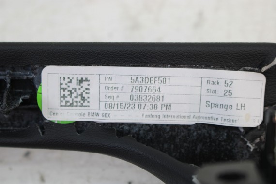 BMW X5 G05 WYKOŃCZENIE TUNELU ŚRODKOWEGO 5A3DEF5 5A3DEF6 dekor listwa ozdobna listwy dekory 51165A3DEF5 51165A3DEF6