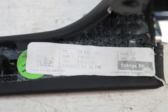 BMW X5 G05 WYKOŃCZENIE TUNELU ŚRODKOWEGO 5A3DEF5 5A3DEF6 dekor listwa ozdobna listwy dekory 51165A3DEF5 51165A3DEF6