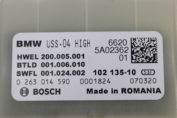 BMW M8 F91 F92 F93 MODUŁ STEROWNIK PDC 5A02362 moduł parkowania parkhilfe USS HIGH 66205A02362 66 20 5A02362  0263014590