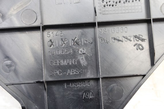 BMW X1 F48 WYKOŃCZENIE KIEROWCY OSŁONA KOLUMNY 9316560 51459316560   Obud. przypodłog. po str. pasaż. dolna 51459333291 9316560