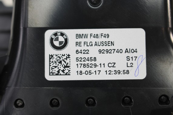 BMW X1 F48 KRATKI WLOTY POWIETRZA KONSOLI 9292739 9292741 64229292740 9332485 kratka wlot nawiewu X2 F39 9332456 64229292739