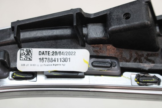 BMW X5 G05 WYKOŃCZENIE TUNELU ŚRODKOWEGO dekor listwa ozdobna listwy dekory Miko Fineline Argento 40398G02