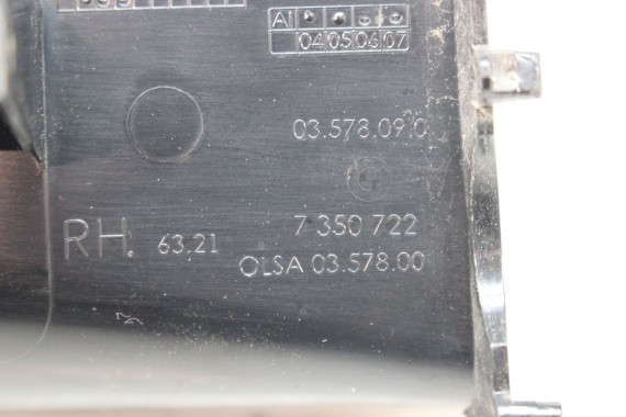 BMW X1 F48 ŚLIZG OSŁONA BŁOTNIKA 7350721 7350722 rynienki tylna tył RYNIENKI ODWADNIAJACA LAMPY 63217350721 63217350722 7350721