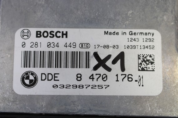 BMW X1 X2 F48 F39 KOMPUTER SILNIKA 8470176 silnik 2 D diesel STEROWNIK MODUŁ 13618598759 13618588995 13618470176  0281034449