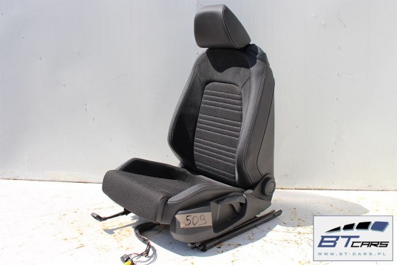 VW SCIROCCO FOTELE KOMPLET FOTELI siedzeń siedzenia fotel tapicerka 1K8 skóra + alcantara materiał kolor czarny siedzenie kanapa