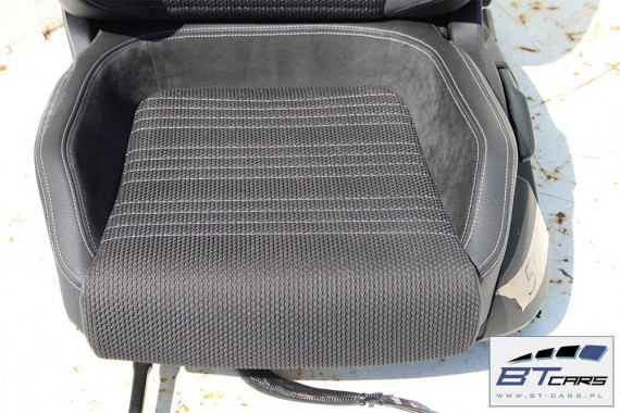 VW SCIROCCO FOTELE KOMPLET FOTELI siedzeń siedzenia fotel tapicerka 1K8 skóra + alcantara materiał kolor czarny siedzenie kanapa