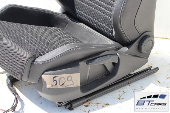 VW SCIROCCO FOTELE KOMPLET FOTELI siedzeń siedzenia fotel tapicerka 1K8 skóra + alcantara + materiał kolor czarny
