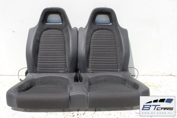 VW SCIROCCO FOTELE KOMPLET FOTELI siedzeń siedzenia fotel tapicerka 1K8 skóra + alcantara materiał kolor czarny siedzenie kanapa