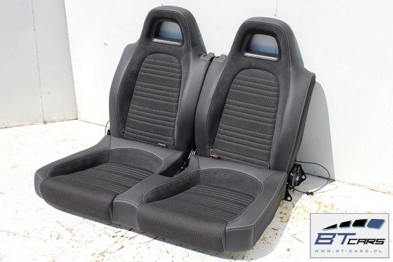 VW SCIROCCO FOTELE KOMPLET FOTELI siedzeń siedzenia fotel tapicerka 1K8 skóra + alcantara + materiał kolor czarny