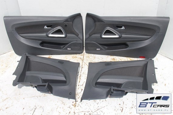 VW SCIROCCO FOTELE KOMPLET FOTELI siedzeń siedzenia fotel tapicerka 1K8 skóra + alcantara + materiał kolor czarny