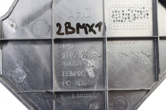 BMW X1 F48 WYKOŃCZENIE KIEROWCY OSŁONA KOLUMNY 9316560 51459316560   Obud. przypodłog. po str. pasaż. dolna 51459333291 9316560