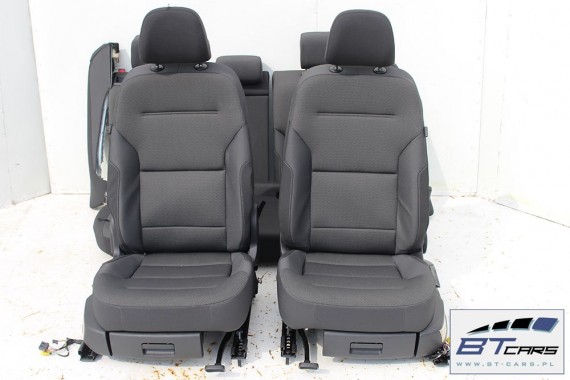 VW GOLF 7 VII KOMBI FOTELE KOMPLET FOTELI siedzeń siedzenia fotel tapicerka 5G 5G9 welur kolor czarny