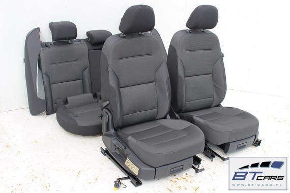 VW GOLF 7 VII KOMBI FOTELE KOMPLET FOTELI siedzeń siedzenia fotel tapicerka 5G 5G9 welur kolor czarny