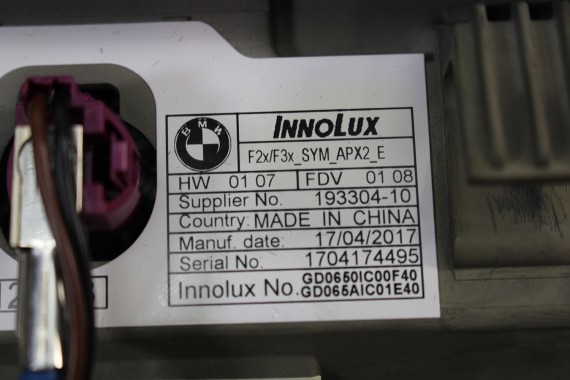 BMW 3 F34 MONITOR EKRAN LCD WYŚWIETLACZ 6837127 Gran Turismo LCi FL LIFT 65506837127 NAVI-GPS-TV NAVIGATION DISPLAY 5.5 6837127