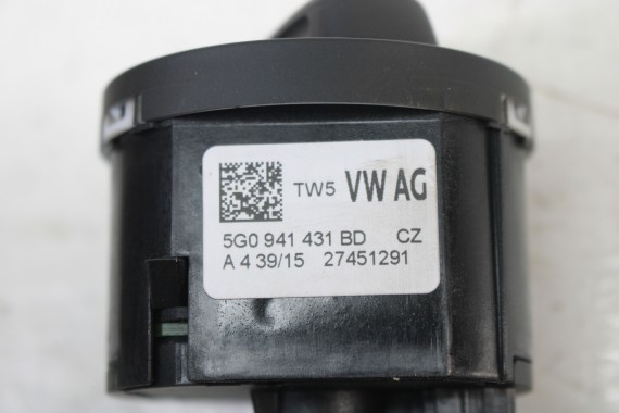 VW GOLF VII 7 TIGUAN PRZEŁĄCZNIK WŁĄCZNIK ŚWIATEŁ 5G0941431BD 5G0 941 431 BD TIGUAN TOURAN TERAMONT T-ROC CRAFTER 5G0941431AP