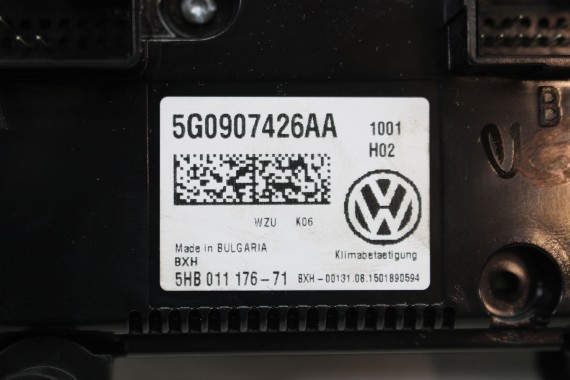 VW GOLF 7 VII B8 PANEL KLIMATYZACJI KLIMY 5G0907426AA moduł sterownik nawiewu 5G0907426N 5G0907426R 5G0907426AD 5G0907426AN