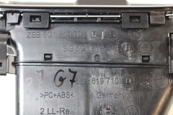 VW GOLF 7 VII LISTWY OZDOBNE KONSOLI LISTWA DEKOR DEKORY WYKOŃCZENIE TAPICERKA 5G1863391K 5G1863100G 5G1819743F 5G1864147 FL 5G