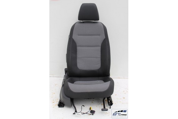 VW JETTA FOTELE KOMPLET FOTELI SIEDZEŃ TAPICERKA SIEDZENIA welur kolor czarno - szary 5C