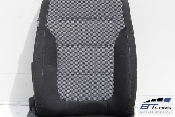 VW JETTA FOTELE KOMPLET FOTELI SIEDZEŃ TAPICERKA SIEDZENIA welur kolor czarno - szary 5C
