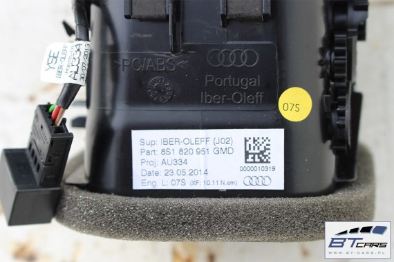 AUDI TT WLOTY KRATKI NAWIEWU 8S1820901 8S1820902 8S1820903 8S1820951 8S1820952 GMD KOMPLET WLOTÓW POWIETRZA Z PRZYCISKAMI 8S