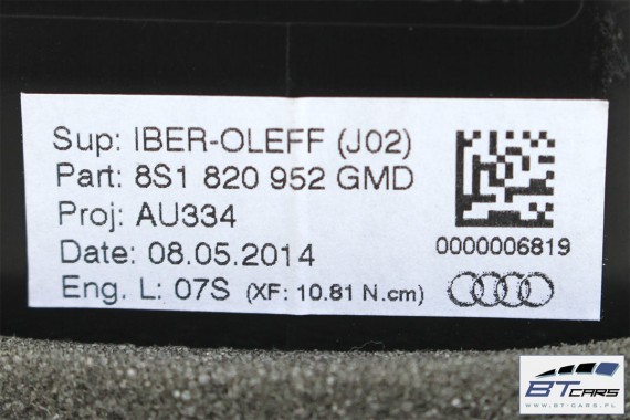 AUDI TT WLOTY KRATKI NAWIEWU 8S1820901 8S1820902 8S1820903 8S1820951 8S1820952 GMD KOMPLET WLOTÓW POWIETRZA Z PRZYCISKAMI 8S