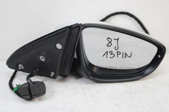VW JETTA 5C LUSTERKO ZEWNĘTRZNE DRZWI PRAWE 13 pin pinów kabli przewodów Europa 5C7857507 5C7 857 507 FL LIFT 0Q LC9A Pure Biały