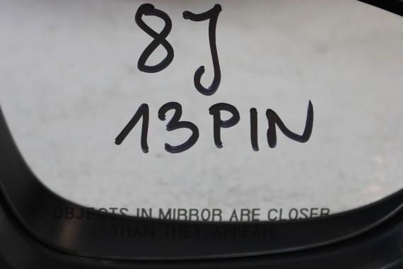 VW JETTA 5C LUSTERKO ZEWNĘTRZNE DRZWI PRAWE 13 pin pinów kabli przewodów Europa 5C7857507 5C7 857 507 FL LIFT 0Q LC9A Pure Biały