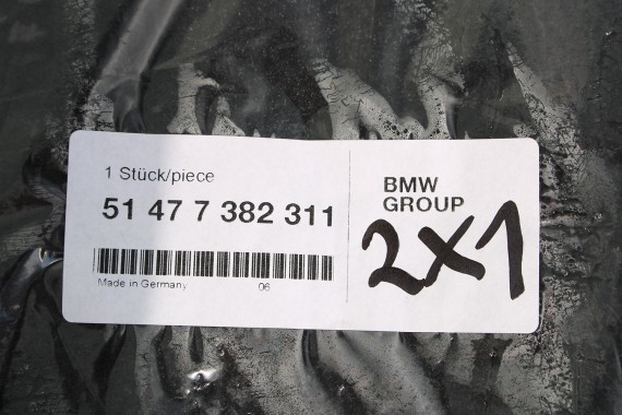 BMW X1 F48 DYWANIKI PODŁOGI 7382311 wycieraczki kolor czarny 54477382311 51 47 7410384 51 47 7408920