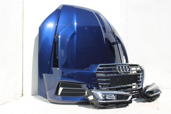 AUDI A5 8W PRZÓD FULL LED maska błotniki pas przedni zderzak lampy lampa F5 2D2D LX5H Niebieski wzmocnienie błotnik 8W6