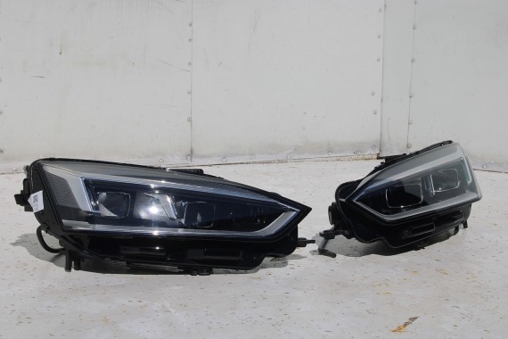 AUDI A5 8W PRZÓD FULL LED maska błotniki pas przedni zderzak lampy lampa F5 2D2D LX5H Niebieski wzmocnienie błotnik 8W6