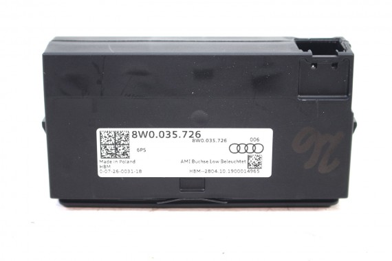 AUDI A4 A5 Q5 PORT USB PRZYŁĄCZE AUX 8W0035726 8W0 035 726 8W B9 8W6 F5 80A FY