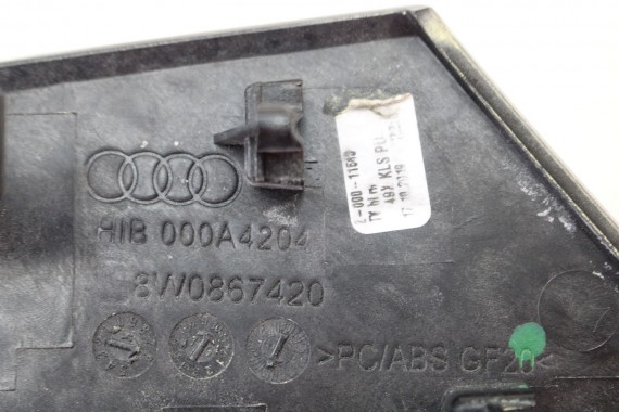 AUDI A4 A5 LISTWY OZDOBNE DRZWI DEKOR 8W0867409AA 8W0867410B 8W0867410AA 8W0867419H 8W0867420H F5 b9 8W0 867 409 PIANO 1LQ czarn